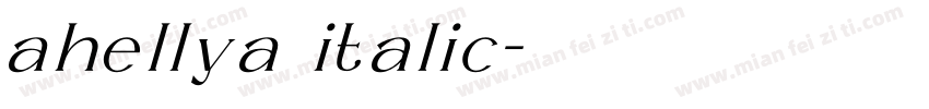 ahellya italic字体转换